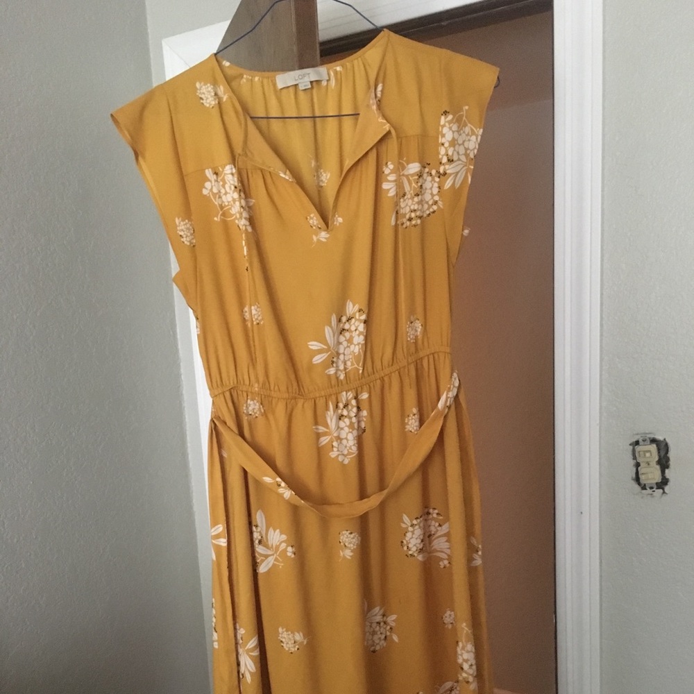 Yellow LOFT dress